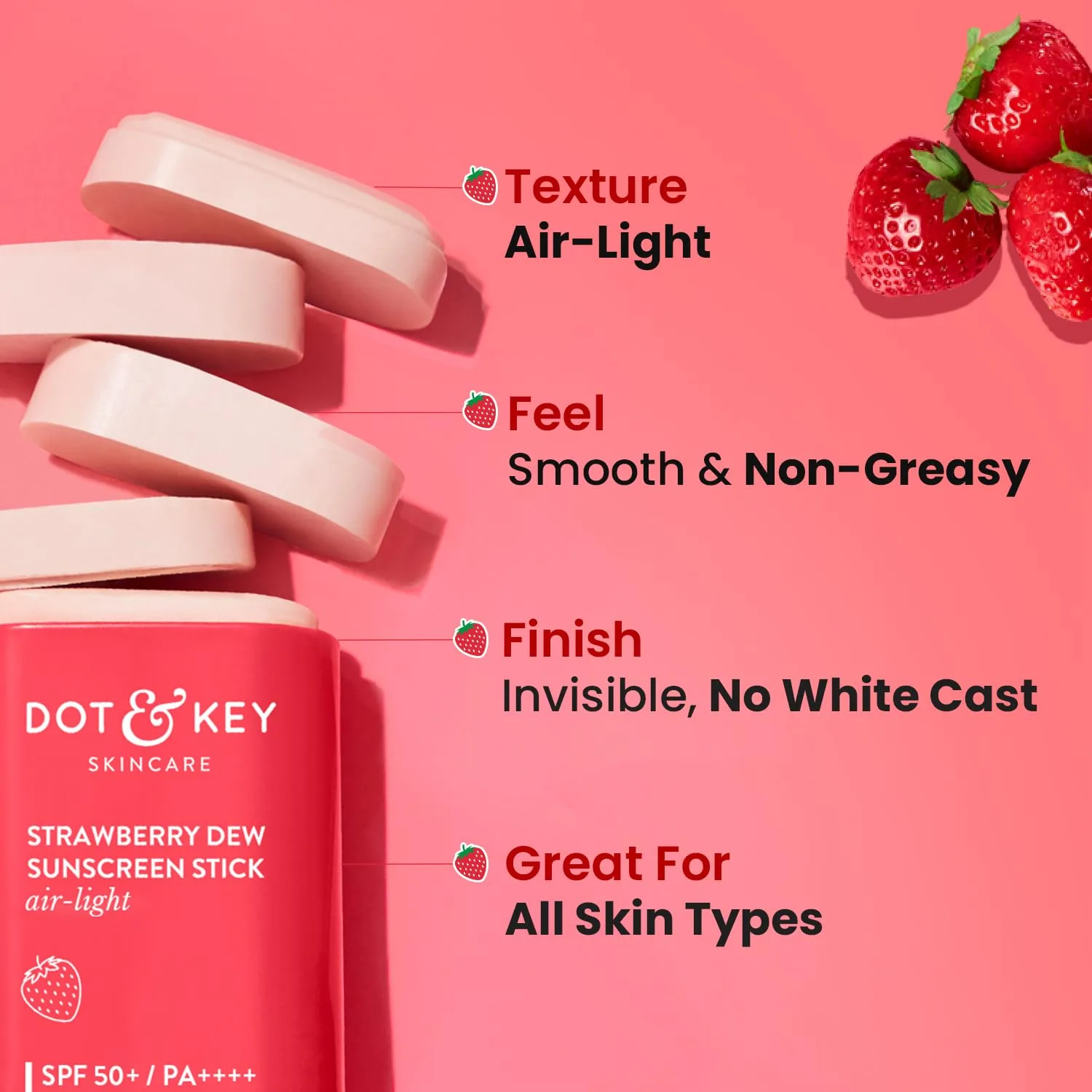 best sunscreen stick - Dot & Key Strawberry Dew SPF 50 3 Dot & Key Strawber - view 3