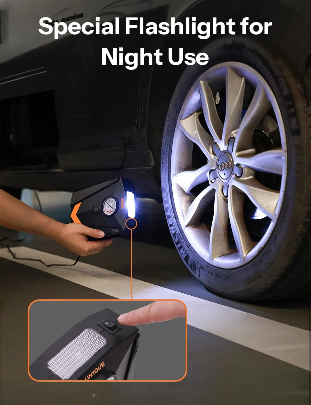 In-Depth Review: best car air compressor - UN1QUE Tyre Inflator for Car, 150PSI Car Air Pump, 12V DC Portable Air Compressor for Tyre, Fast Inflation 7 UN1QUE Tyre Inflator for C - view 6
