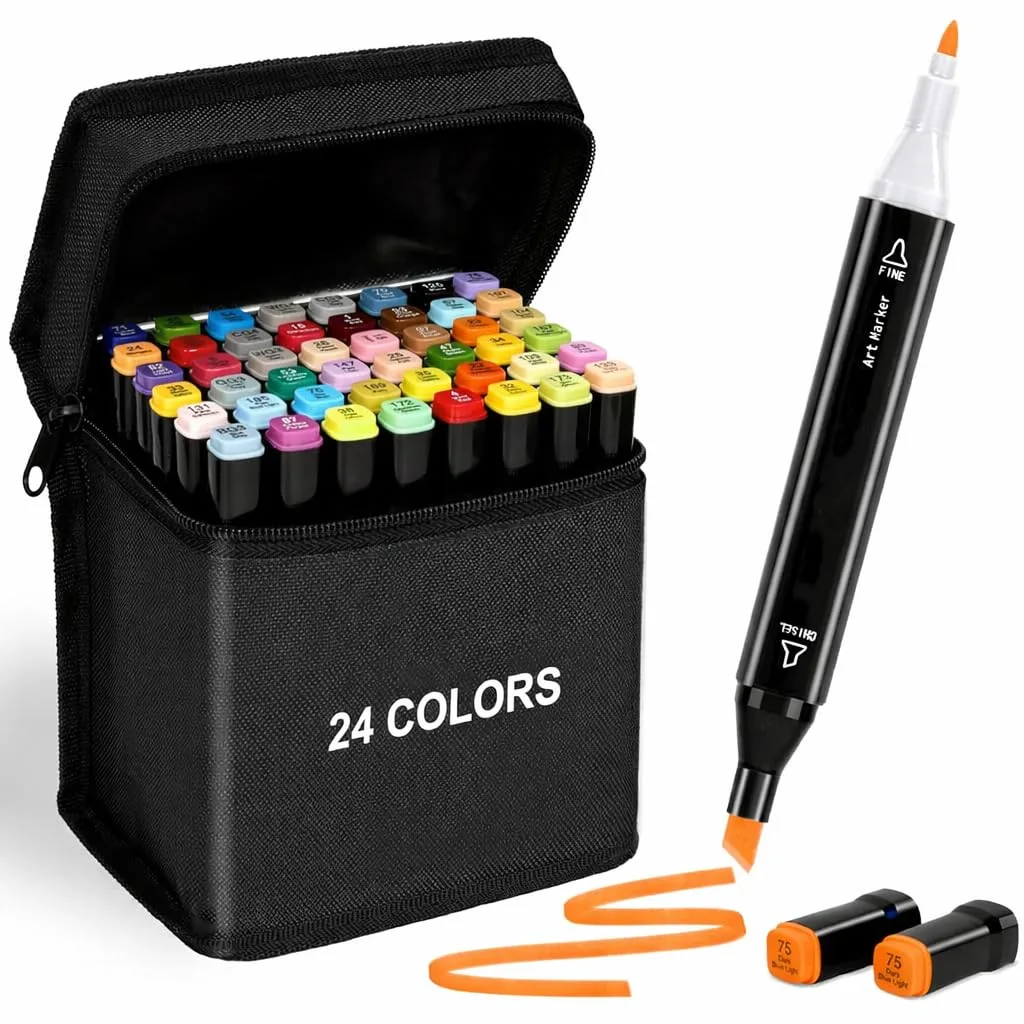 In-Depth Review: best marker pens set - Markers Sketch Pen Set Dual Tip Brush Pens Art Markers for Drawing Dual Tip Art Markers Set Chisel & Fine Colo 2 best marker pens set