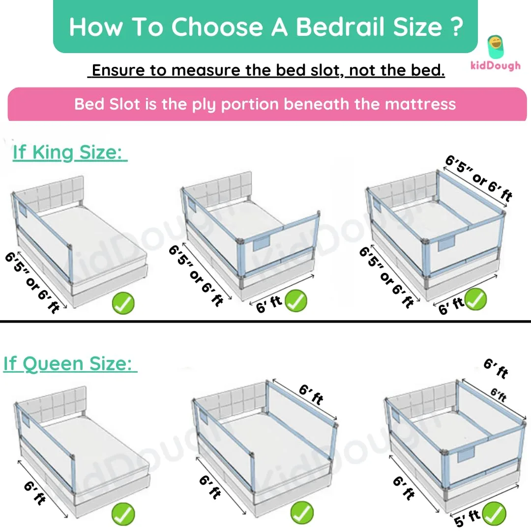 In-Depth Review: best baby cabinet lock - KidDough Bed Rail Guard for Kids Safety Bed Rail for Baby Safety (6.5ftX6ftX6.5ft, 3 Sides, Grey) | | best b 7 KidDough Bed Rail Guard for - view 6