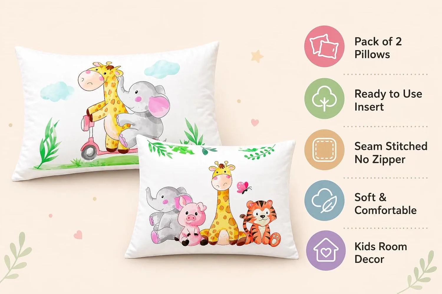 best small animal bedding - Kids Pillow Pack of 2, 12x18 Inc 2 Kids Pillow Pack of 2, 1 - view 2