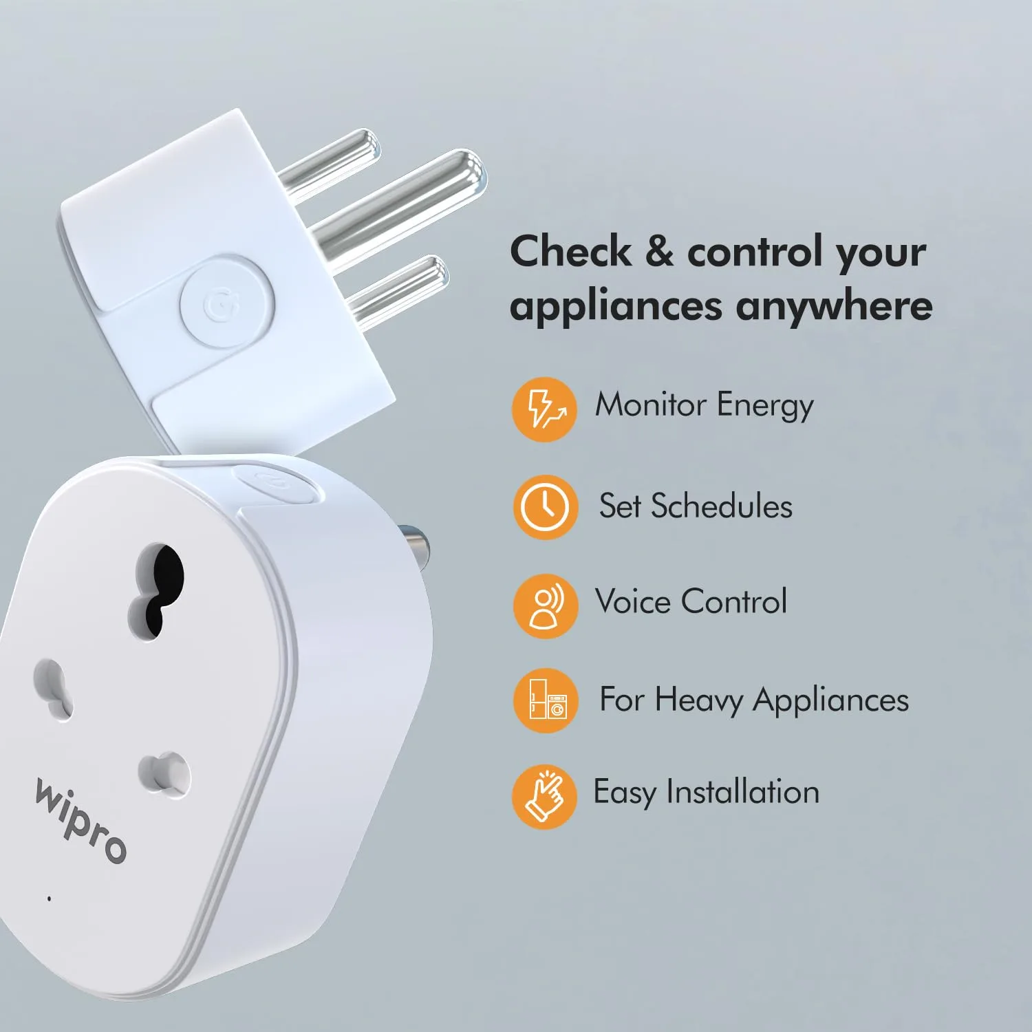 In-Depth Review: best smart plug wifi - Wipro 16A Wi-Fi Smart Plug with Energy Monitoring- Suitable for Large Appliances like Geysers, Microwave Ovens 8 Wipro 16A Wi-Fi Smart Plu - view 7