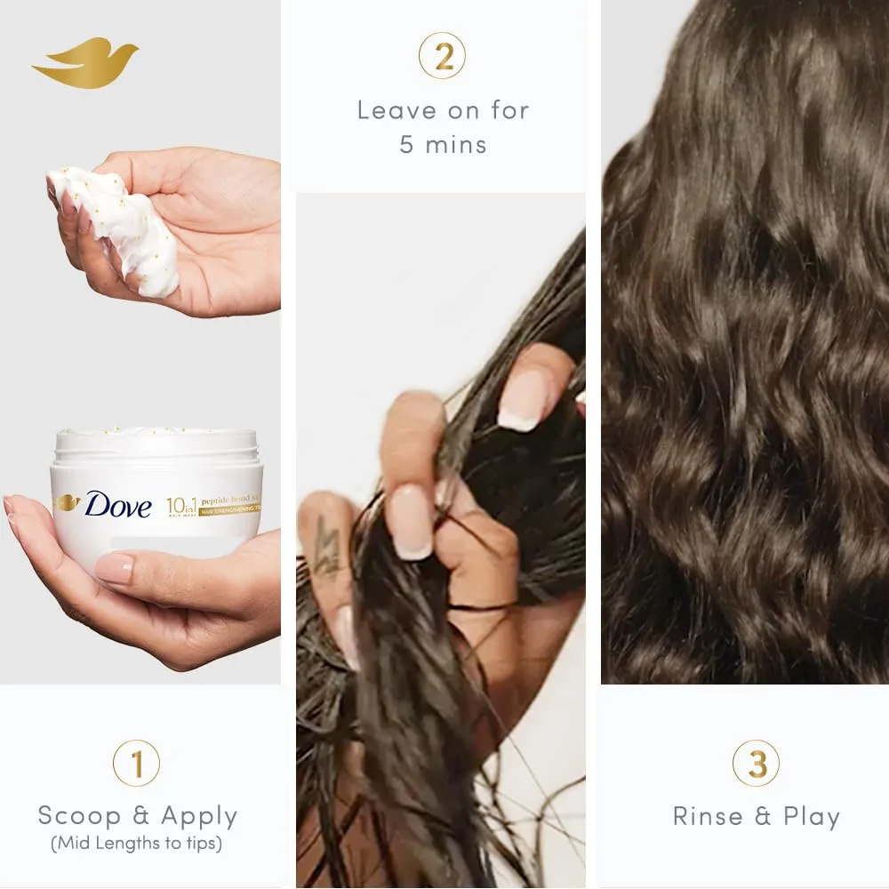 In-Depth Review: best hair spa cream - Dove 10in1 Peptide Bond Strength Hair Treatment Mask 300 ml |For Extremely Damaged Hair | with PROTEIN PEPTIDES 7 Dove 10in1 Peptide Bond - view 6