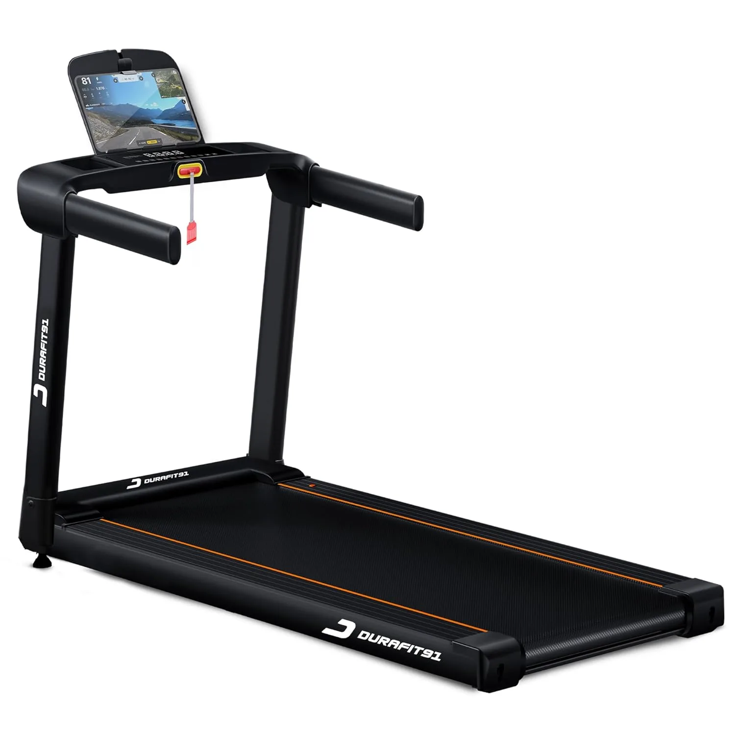 Durafit91™ Ace 4.5 HP Peak BLDC Motorized Treadmill |16 Km/Hr Max Speed | 120 Kg User Weight | Manual Foldable | Bluetooth Speaker | Wynd app | Home use | | best treadmill for home