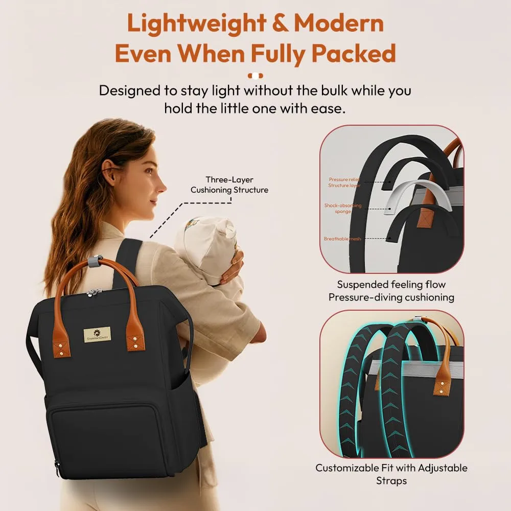 In-Depth Review: best travel diaper bag - StarAndDaisy Diaper Backpack For Mothers For Travel/Diaper Bags For Mom With Multi Compartments, Insulated B 9 StarAndDaisy Diaper Backpack For - view 8