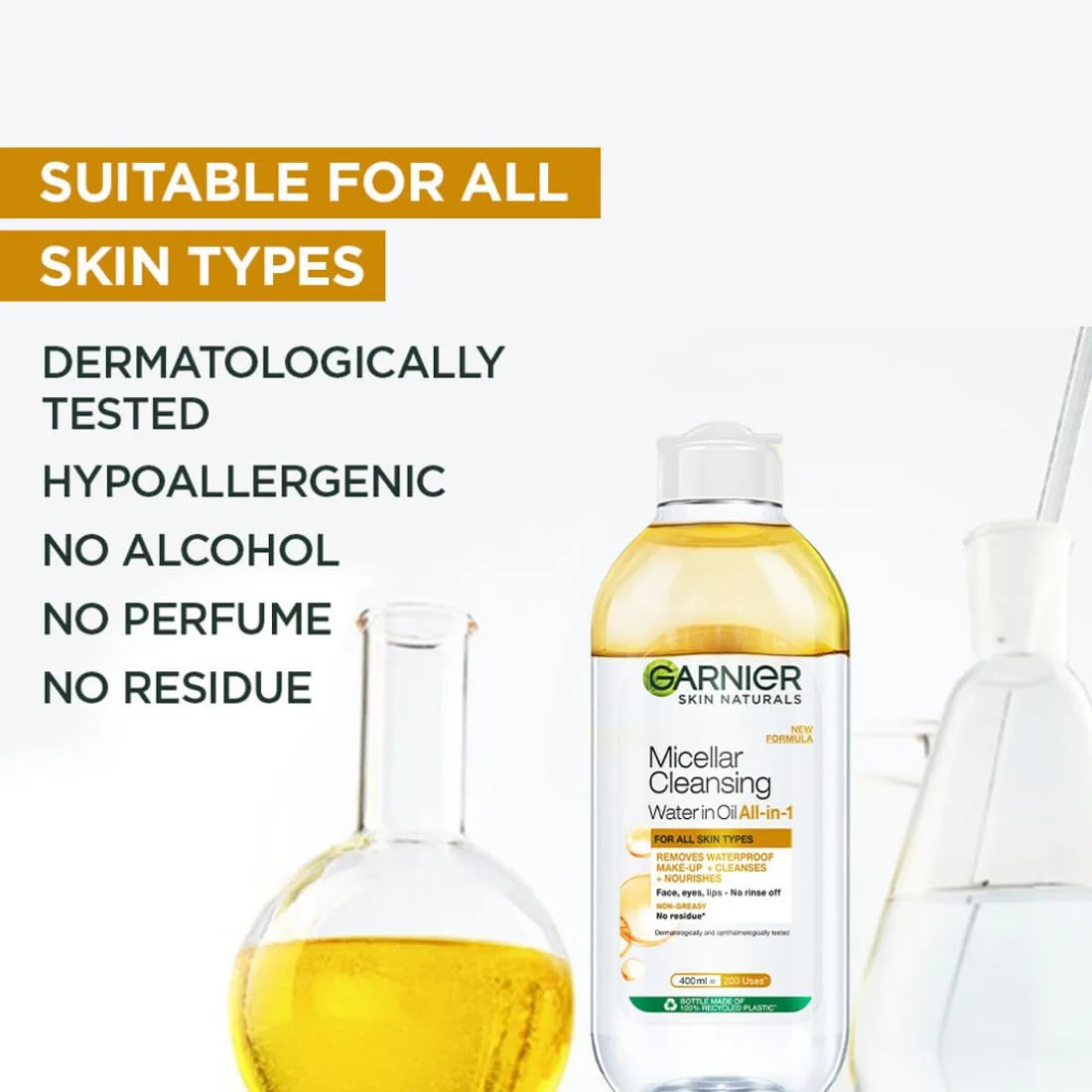 In-Depth Review: best micellar water - Garnier Skin Naturals, Cleansing Water for Waterproof Makeup, Nourishing Formula, Micellar Oil-Infused Cleansin 8 Garnier Skin Naturals, Clea - view 7