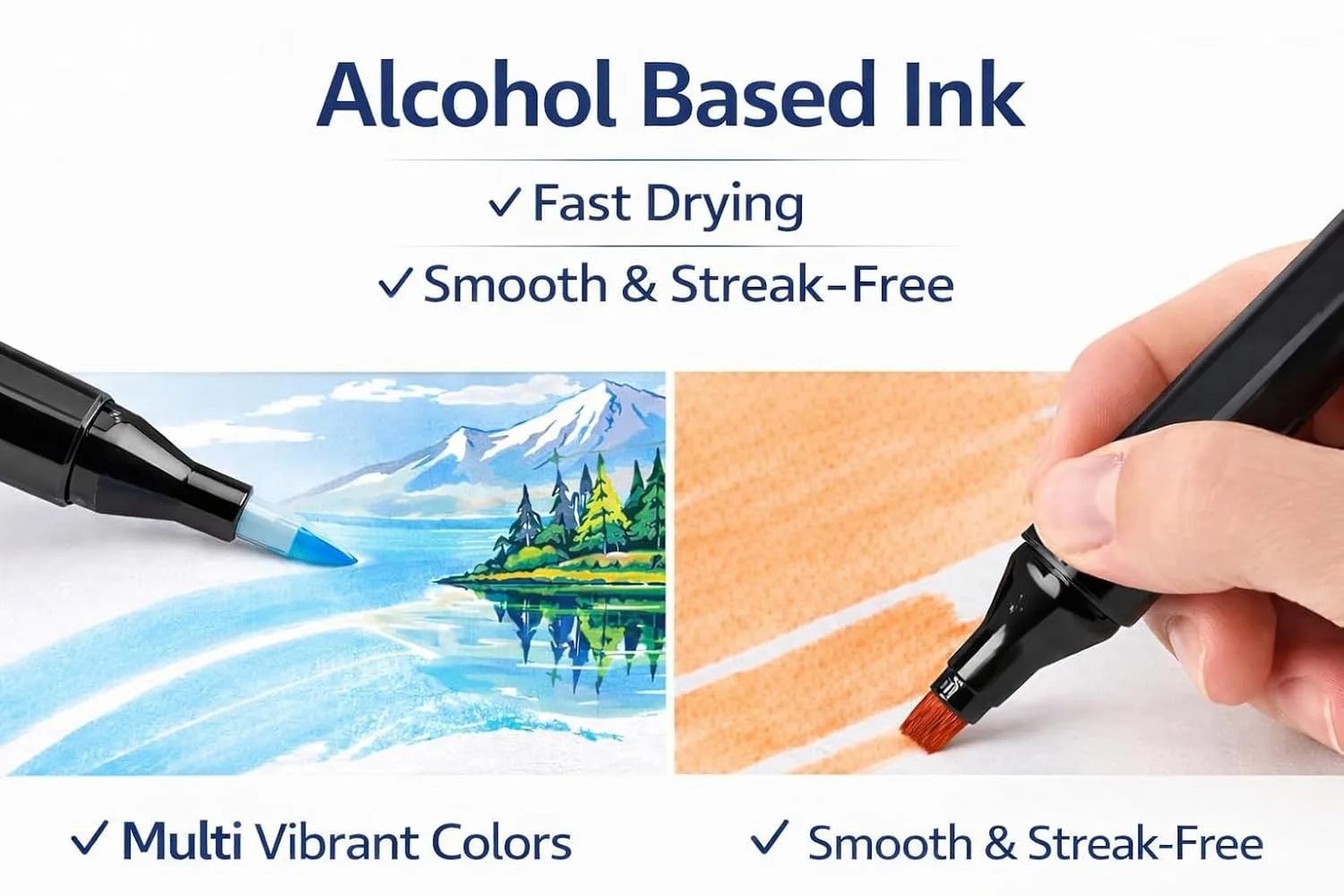 In-Depth Review: best marker pens set - Markers Sketch Pen Set Dual Tip Brush Pens Art Markers for Drawing Dual Tip Art Markers Set Chisel & Fine Colo 5 Markers Sketch Pen Set Dual - view 4