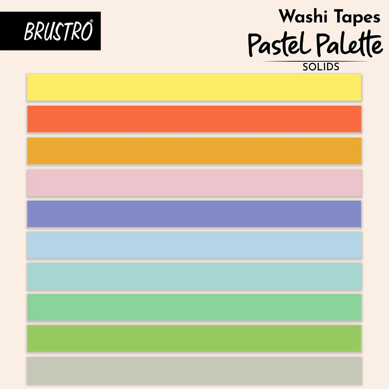 In-Depth Review: best washi tape set - BRUSTRO Washi Masking Tapes Pastel Palette Solids Shade, 15 mm X 5 mtrs (Set of 10) | Ideal for Scrapbooking, P 4 BRUSTRO Washi Masking Tapes - view 3