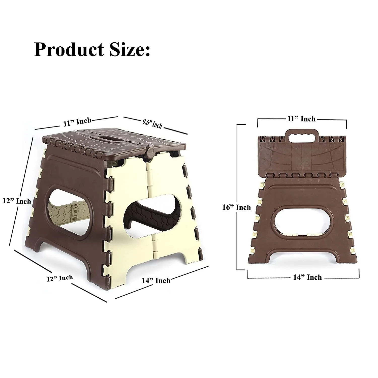 In-Depth Review: best baby step stool - 12 Inch Super Strong Folding Step Stool to Support Adults and Safe Enough for Kids. Opens Easy with One Flip. 4 12 Inch Super Strong F - view 3