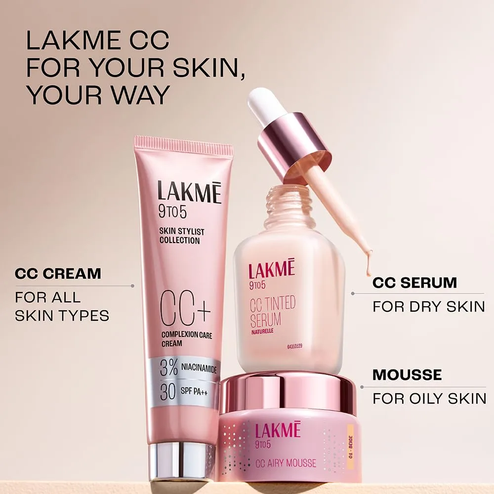 In-Depth Review: best cc cream - Lakme 9 to 5 CC Cream Beige with 3% Niacinamide Complex SPF30 PA++ | 90% lightweight moisturizing cream for Care & 11 Lakme 9 to 5 CC Cream Bei - view 10