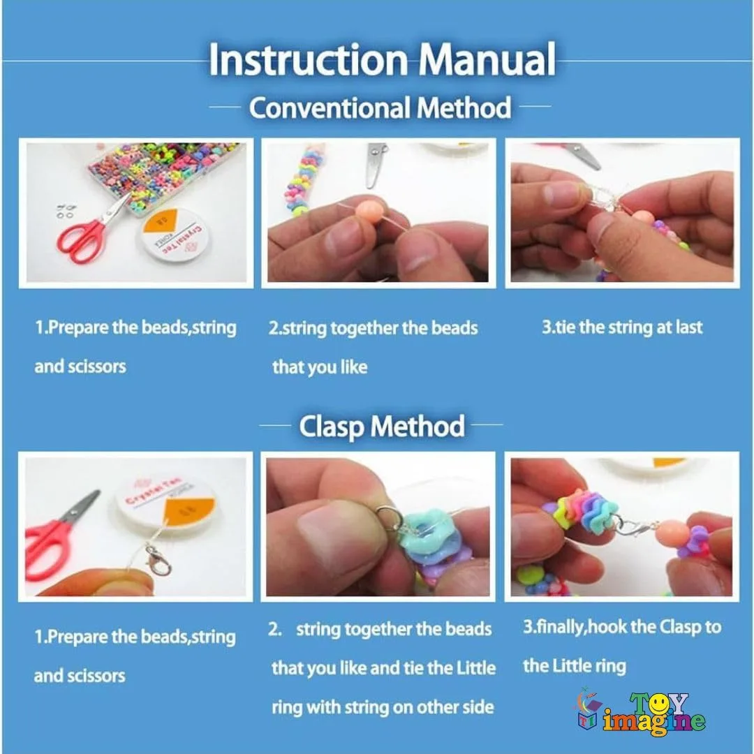 In-Depth Review: best craft beads set - Toy Imagine DIY Bracelet Making Kit for Girls – Beads Kit & Jewelry Craft Set with Charms, Scissors � 9 Toy Imagine DIY Bracele - view 8