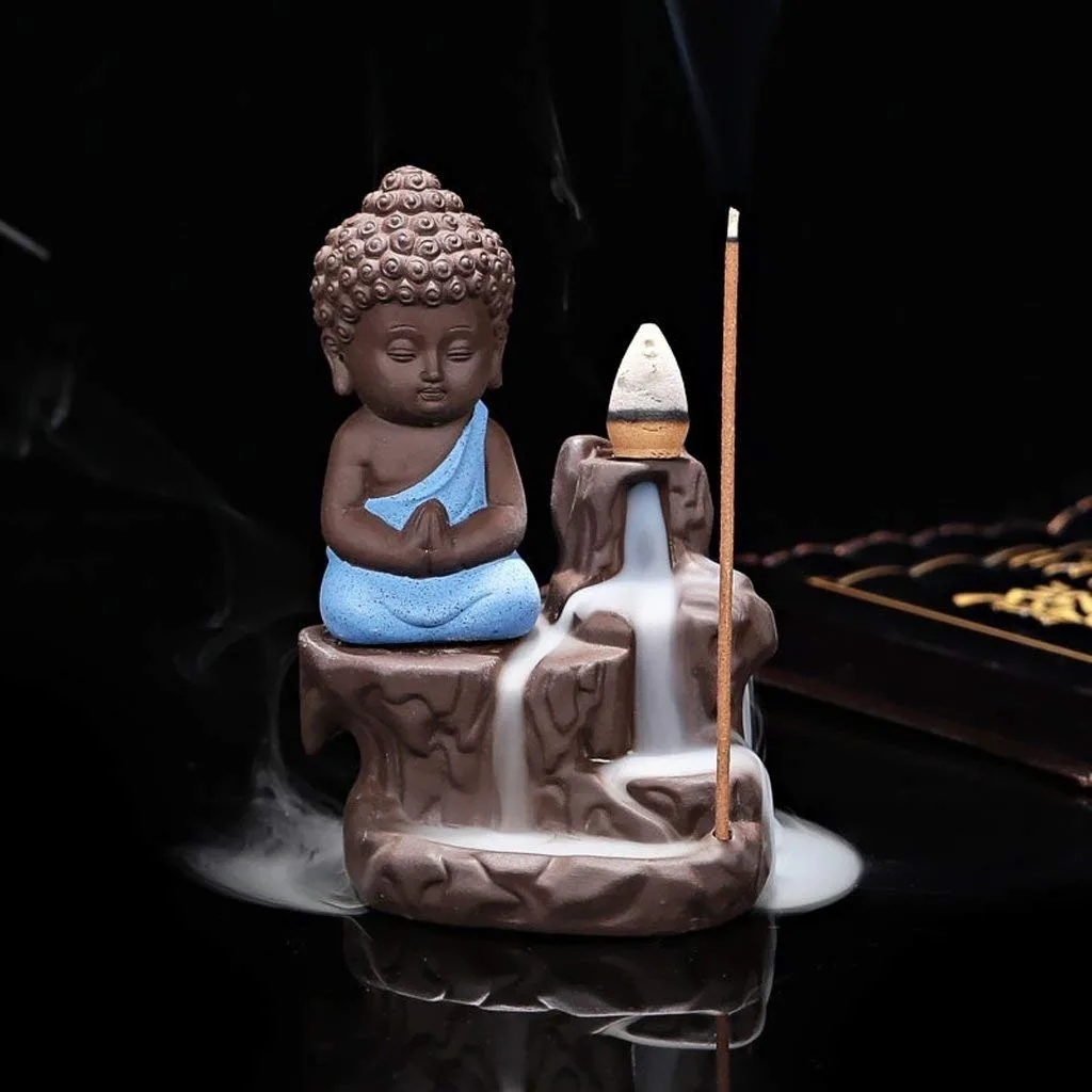 In-Depth Review: best incense holder decorative - eCraftIndia Meditating Monk Buddha Smoke Backflow Cone Decorative Incense Holder (7 cm x 7 cm x 12, 1 best incense holder decorative