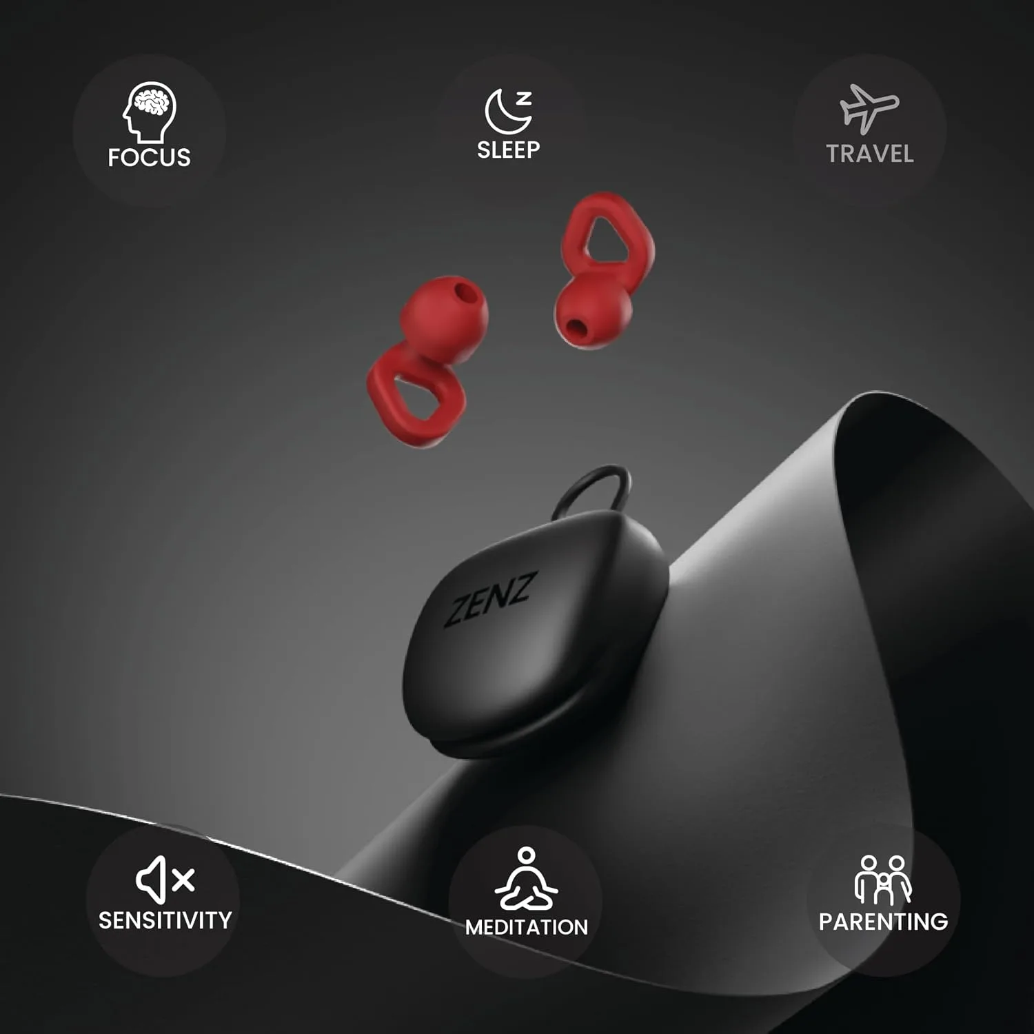 In-Depth Review: best travel earplugs - Zenz Unwind Ear Plugs for Sleeping, Reusable Silicone Earplugs for Snoring, Study, Yoga, Focus & Travel, 4 Zenz Unwind Ear Plugs fo - view 3
