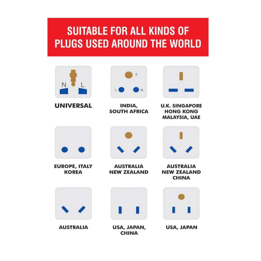 best travel adapter plug - Hi-Plasst 3-Pin Multi Plug Socket 5 Hi-Plasst 3-Pin Multi Plug So - view 5