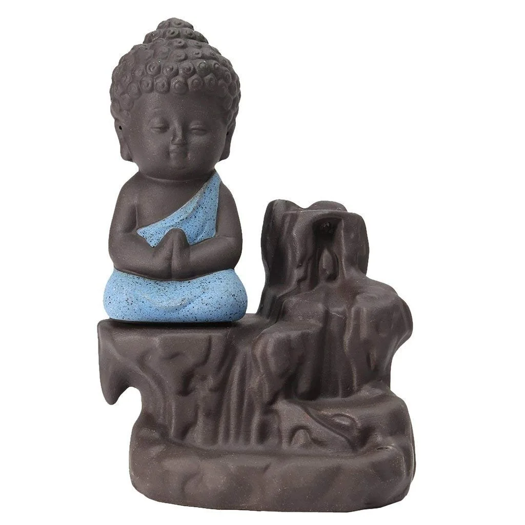 In-Depth Review: best incense holder decorative - eCraftIndia Meditating Monk Buddha Smoke Backflow Cone Decorative Incense Holder (7 cm x 7 cm x 12, 3 eCraftIndia Meditating Monk Bud - view 2