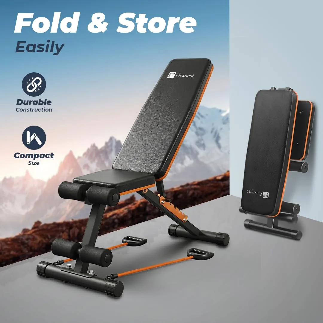 In-Depth Review: best gym bench foldable - Flexnest Commercial Grade Adjustable And Foldable Gym Bench Incline,Decline & Flat 250 Kg Capacity Fit 9 best gym bench foldable view 7
