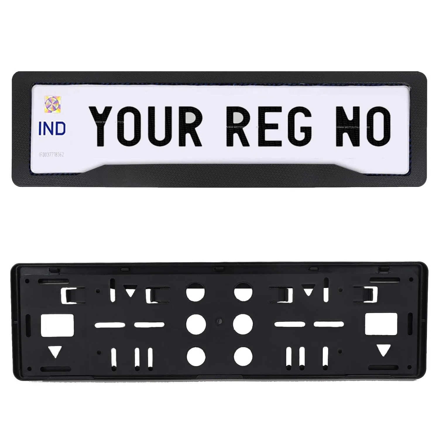In-Depth Review: best car number plate frame - KINGSWAY® Black Car Number Plate Frames (Front and Rear), Brick Design Car Registration Plate Holders 4 KINGSWAY® Black Car Number Pl - view 3