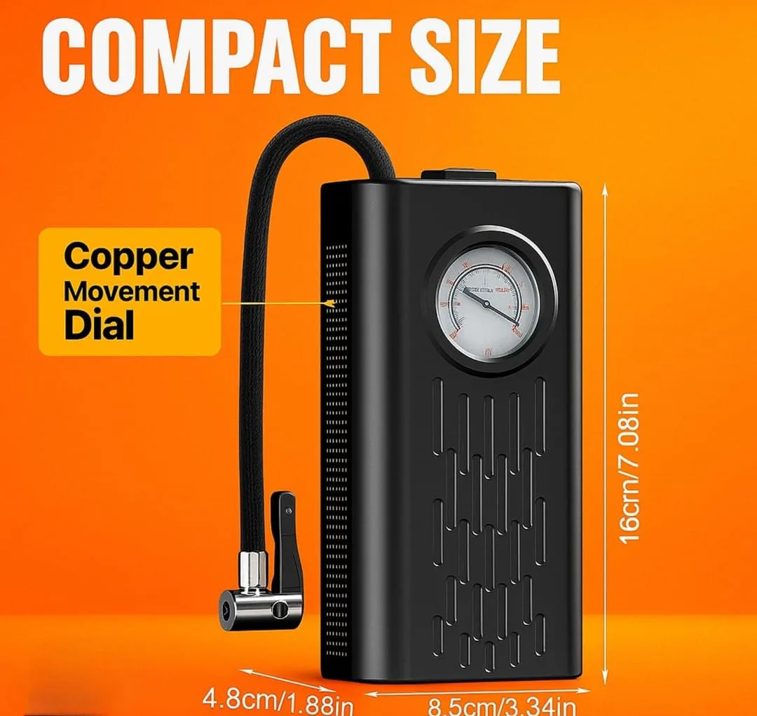 In-Depth Review: best bike air compressor portable - ARJ Cordless Air Pump for Car & Bike Tyres – Portable Electric Air Compressor with Pressur 5 ARJ Cordless Air Pump f - view 4