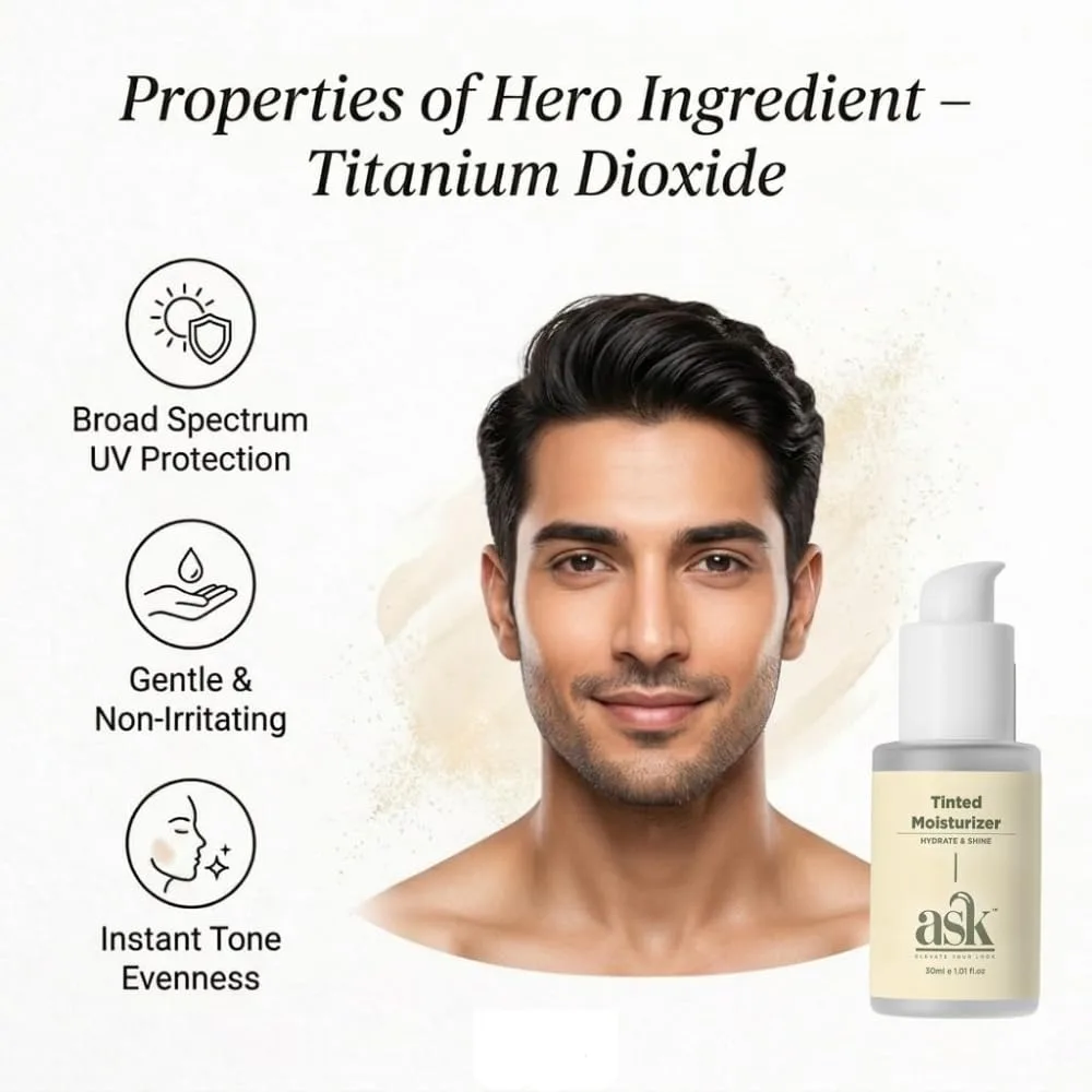 In-Depth Review: best bb cream - ASK Tinted Moisturizer Cream for Men 30ml | BB Cream | Improves Uneven Skin Tone | Lightweight | Non-Greasy | Hydrati 6 ASK Tinted Moisturizer - view 5