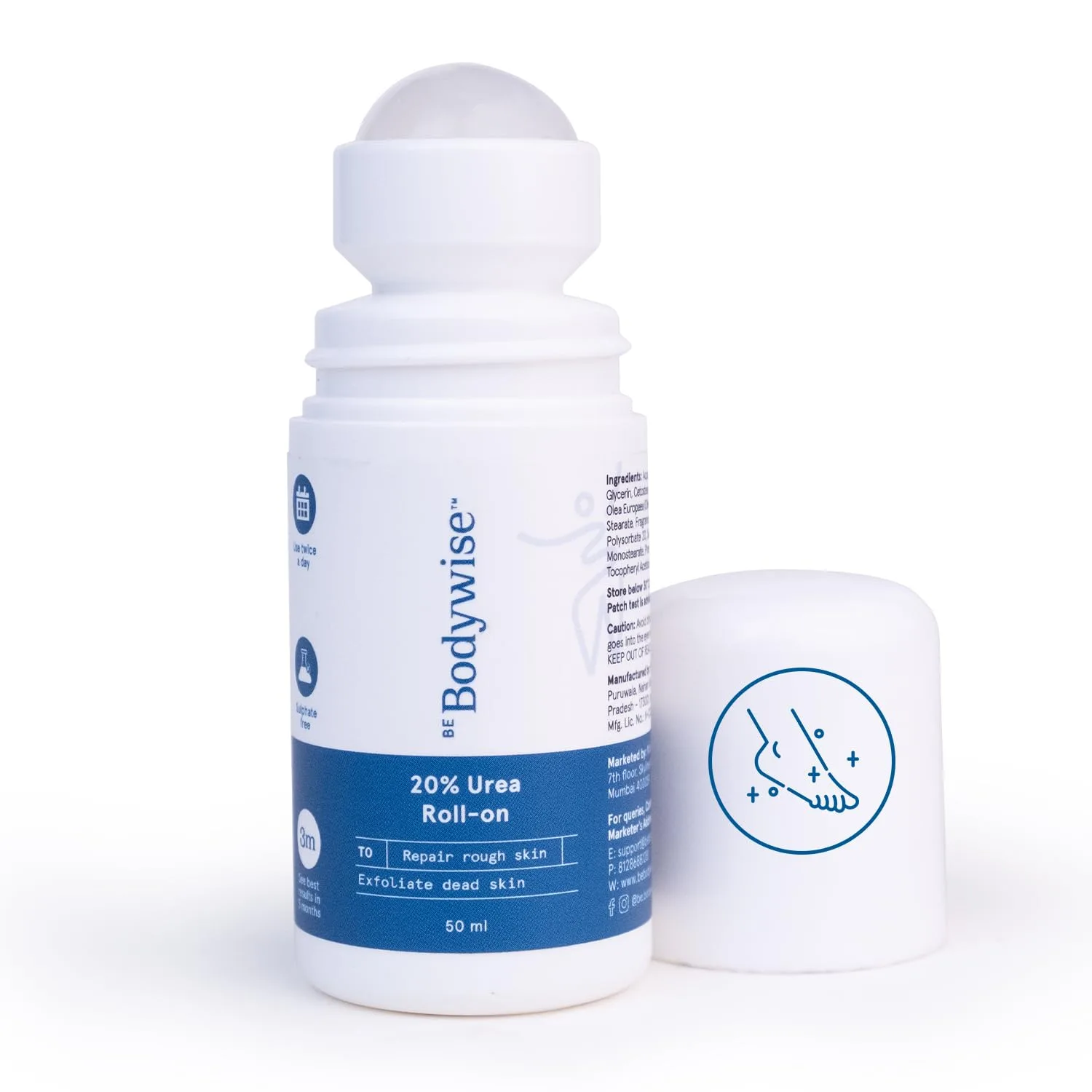 In-Depth Review: best foot cream cracked heels - Be Bodywise 20% Urea Foot Cream Roll On 50ml | For Dry & Cracked Heels | With 2% Lactic Acid, Olive O 2 best foot cream cracked heels