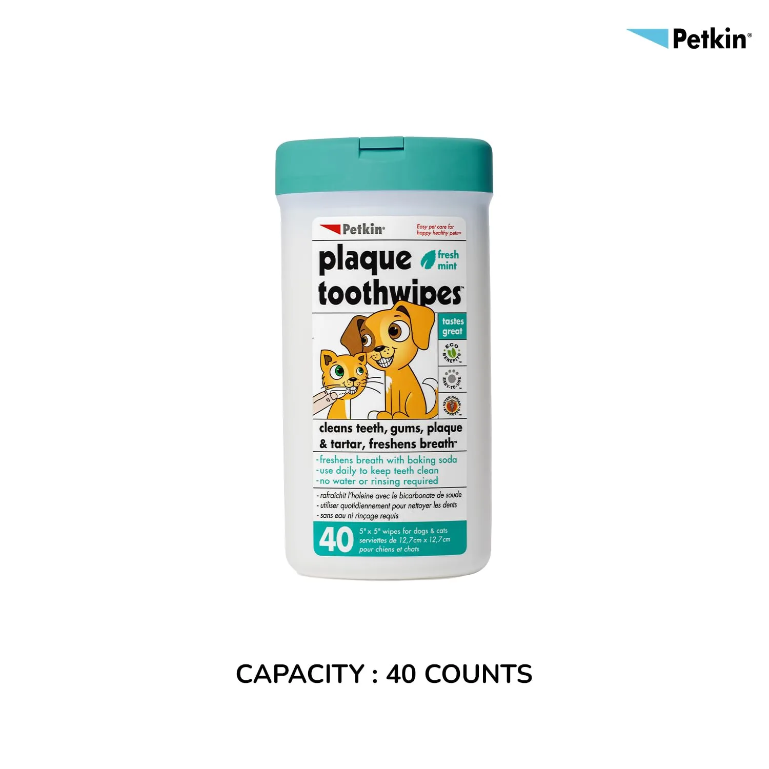 In-Depth Review: best pet toothbrush - Petkin Plaque Fresh Mint Toothwipes 40 Count Dog & Cat Dental Cleaning Wipes | Fresh Mint Dental Wipes 8 Petkin Plaque Fresh Mint T - view 7