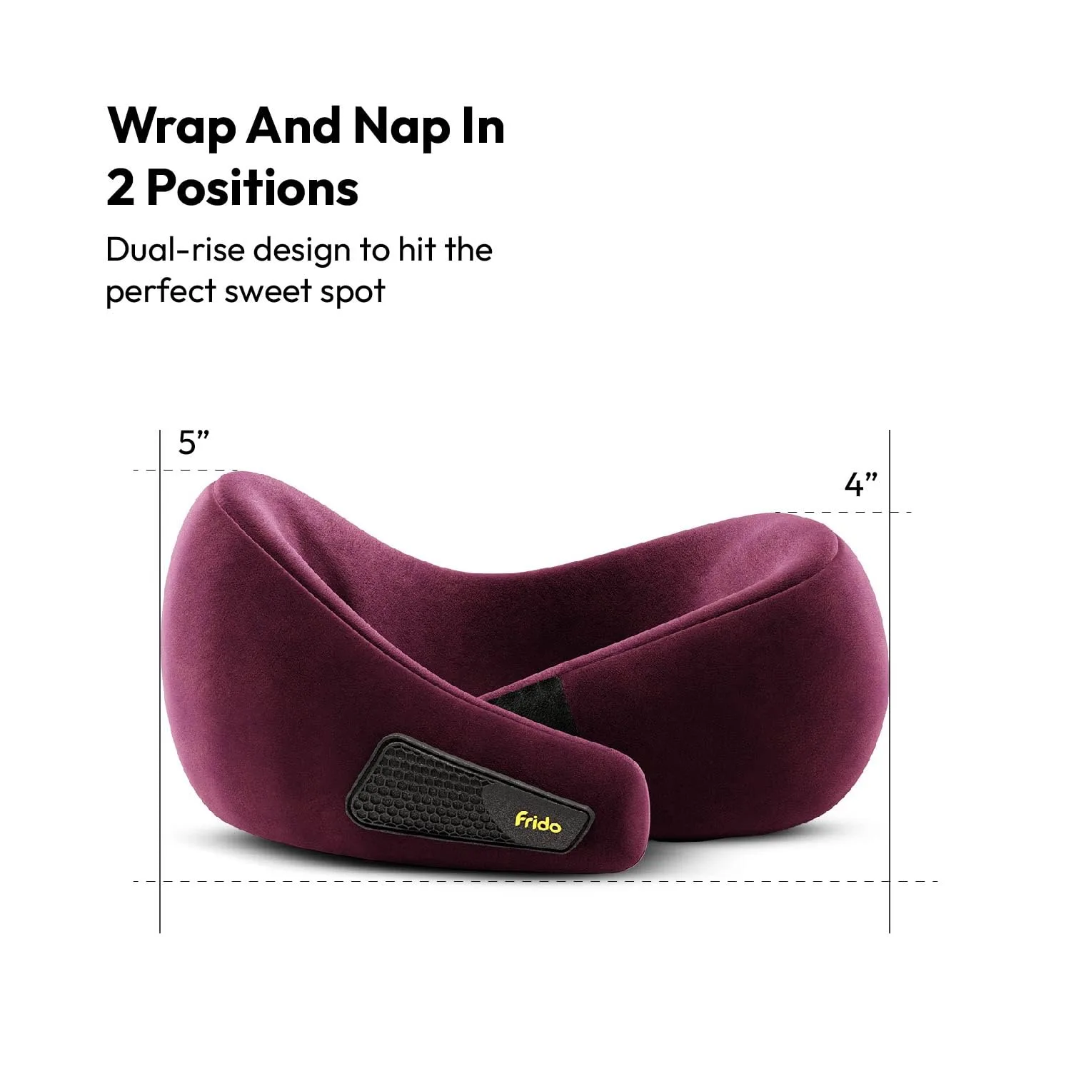 In-Depth Review: best travel pillow memory foam - Frido Travel Neck Pillow, 100% Hi-Per Foam, Lightweight Neck Support Pillow, Neck Pillow for Flight 4 Frido Travel Neck Pillow, - view 3