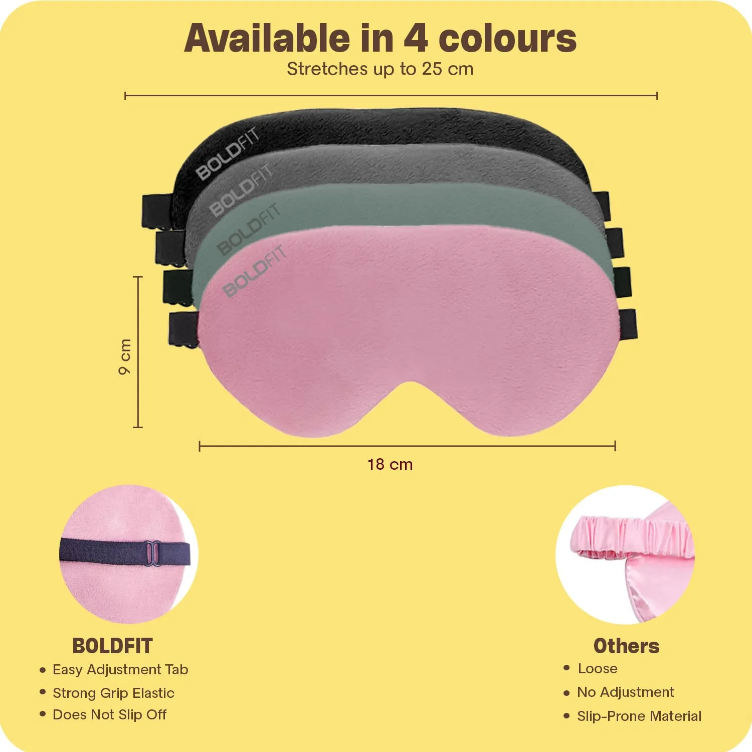 best travel eye mask blackout - Boldfit Eye Mask for Sleepin 5 Boldfit Eye Mask for Sleepi - view 5