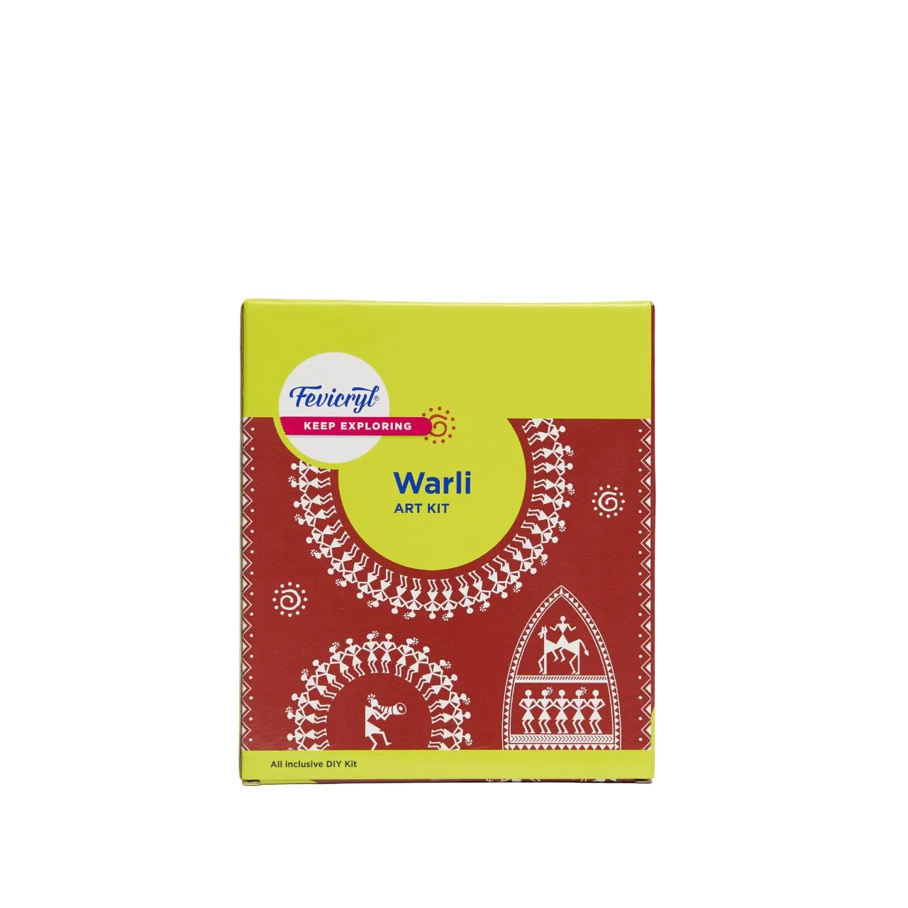 Fevicryl Warli Mini Art Kit | All-Inclusive DIY Kit of Wooden Plank with Hook, Acrylic Colours, Brush | for Artists, Students, Hobbyists & Gifting | Ideal for Age 14 + | | best warli painting kit
