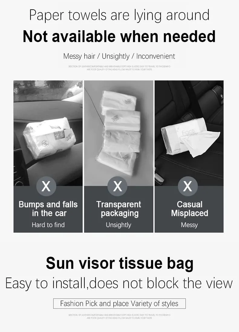 In-Depth Review: best car tissue holder - Detachi Car Tissue Holder, Sun Visor Napkin Holder, Car Visor Tissue Holder, Tissue Holder for Car (Beige) | 3 best car tissue holder view 1