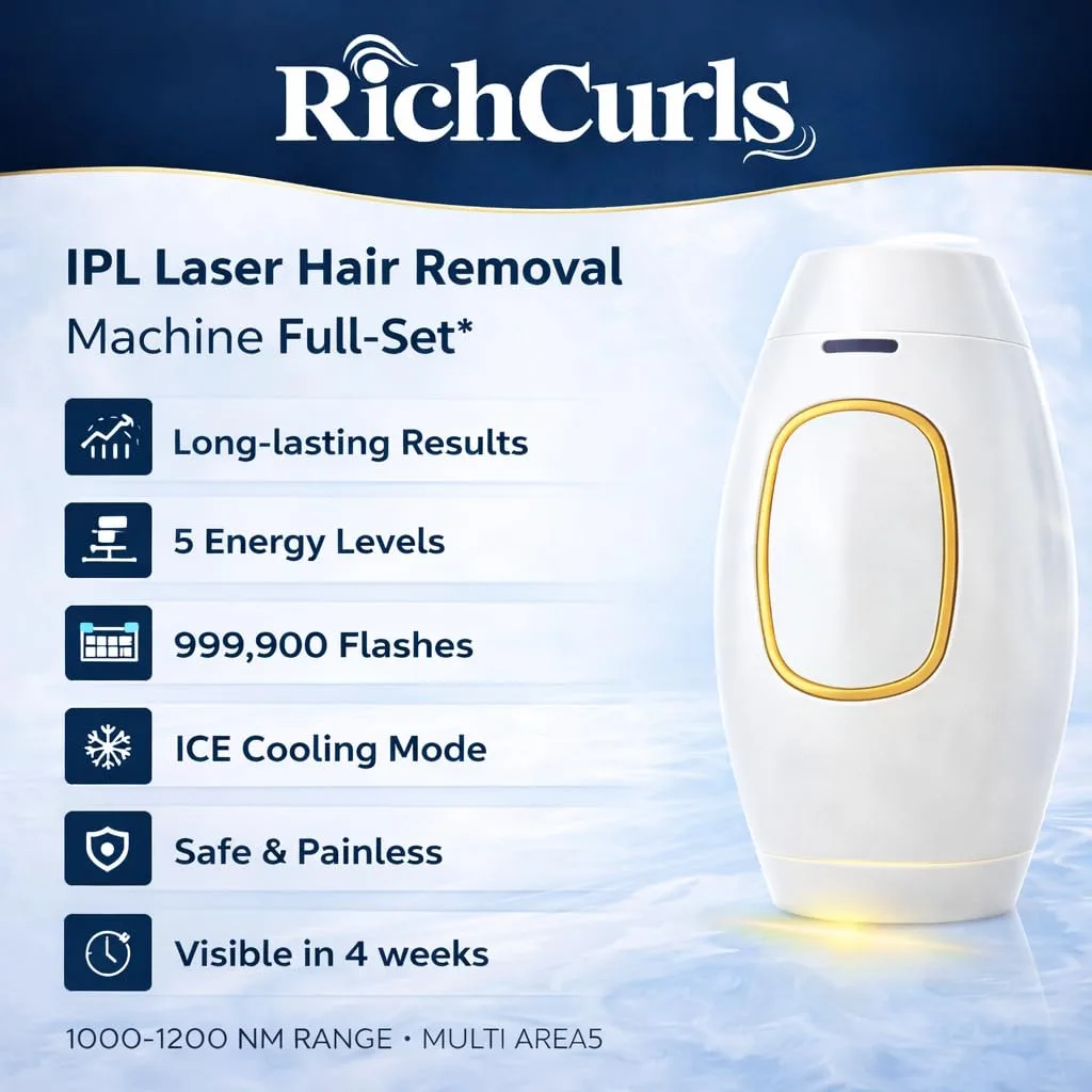 In-Depth Review: best laser hair removal device - IPL Hair Removal Device for Women & Men, Permanent Hair Reduction | RichCurls IPL hair removal 3 IPL Hair Removal Device - view 2