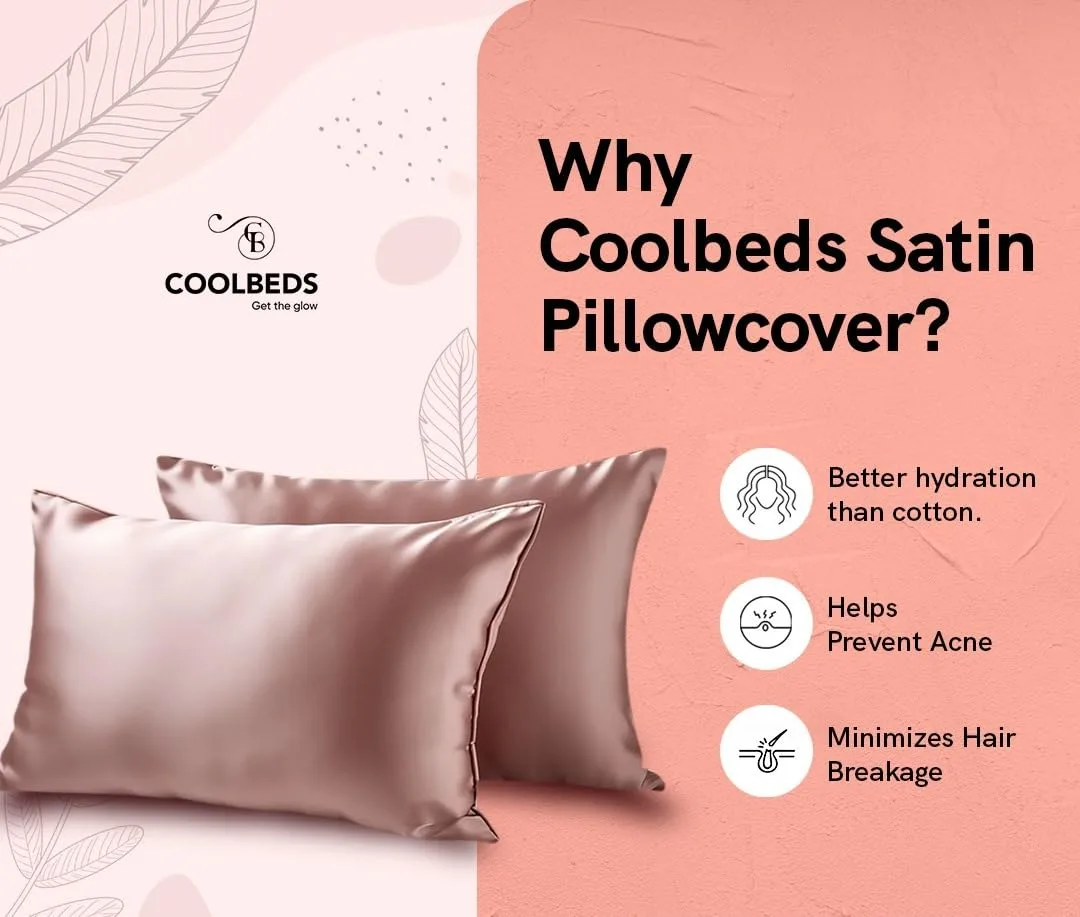 In-Depth Review: best pillow covers set - COOLBEDS Satin Pillow Covers for Hair & Skin – Silk Pillow Case Set of 2 with 3 Hair Scrunchies f 5 COOLBEDS Satin Pillow Covers - view 4
