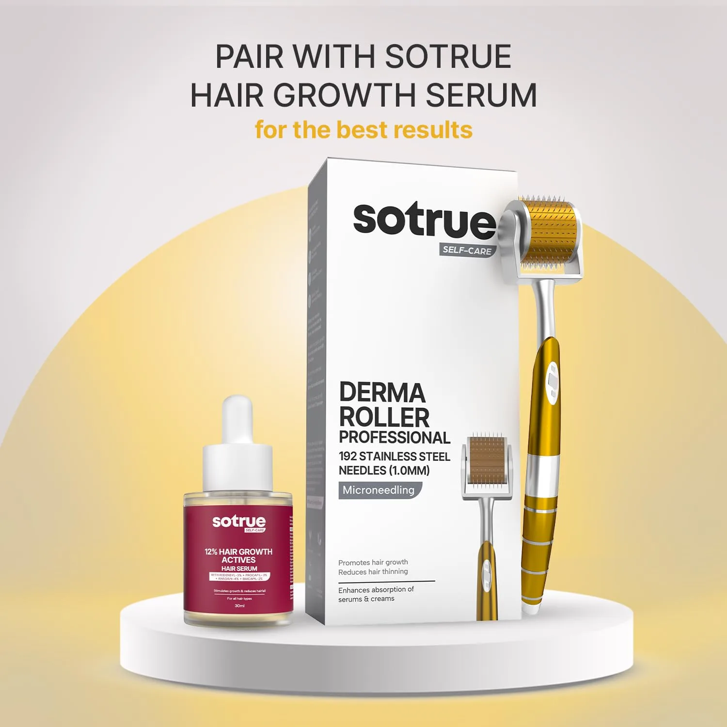 In-Depth Review: best derma roller - Sotrue Professional Derma Roller For Hair Growth 1 mm with 192 Stainless Steel Needles | Repairs Damaged Hair, Ac 9 Sotrue Professional Derma - view 8