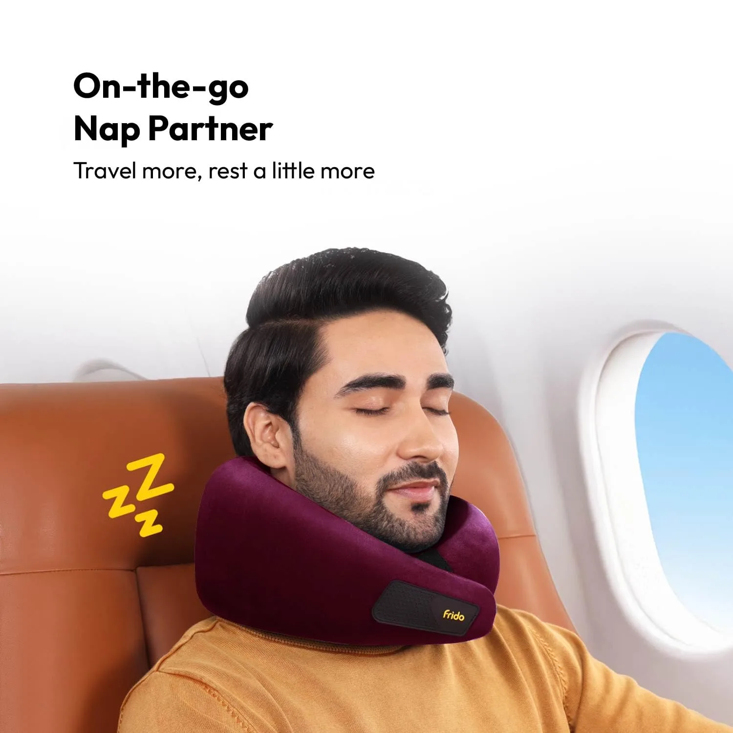 In-Depth Review: best travel pillow memory foam - Frido Travel Neck Pillow, 100% Hi-Per Foam, Lightweight Neck Support Pillow, Neck Pillow for Flight 5 Frido Travel Neck Pillow, - view 4