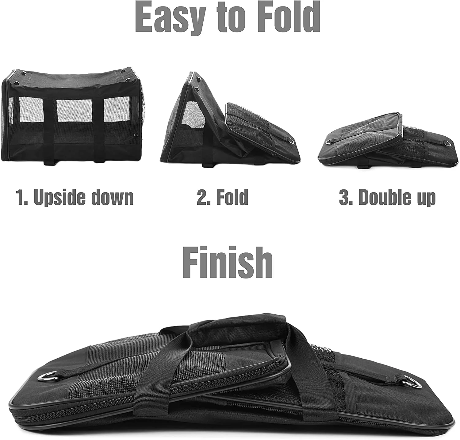 In-Depth Review: best pet carrier for travel - KIKA Pets SPRINGFRAME Carrier Dog Carrier Soft Sided Pet Travel Carrier for Cats, Small Dogs, Kittens o 8 KIKA Pets SPRINGFRAME Ca - view 7