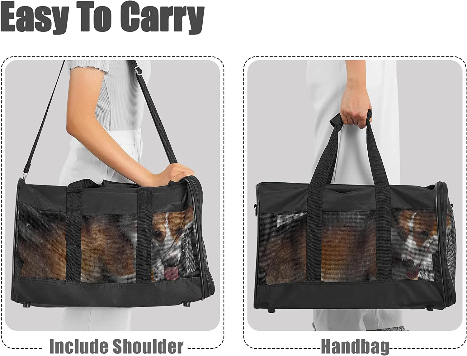In-Depth Review: best pet carrier for travel - KIKA Pets SPRINGFRAME Carrier Dog Carrier Soft Sided Pet Travel Carrier for Cats, Small Dogs, Kittens o 10 KIKA Pets SPRINGFRAME Ca - view 9
