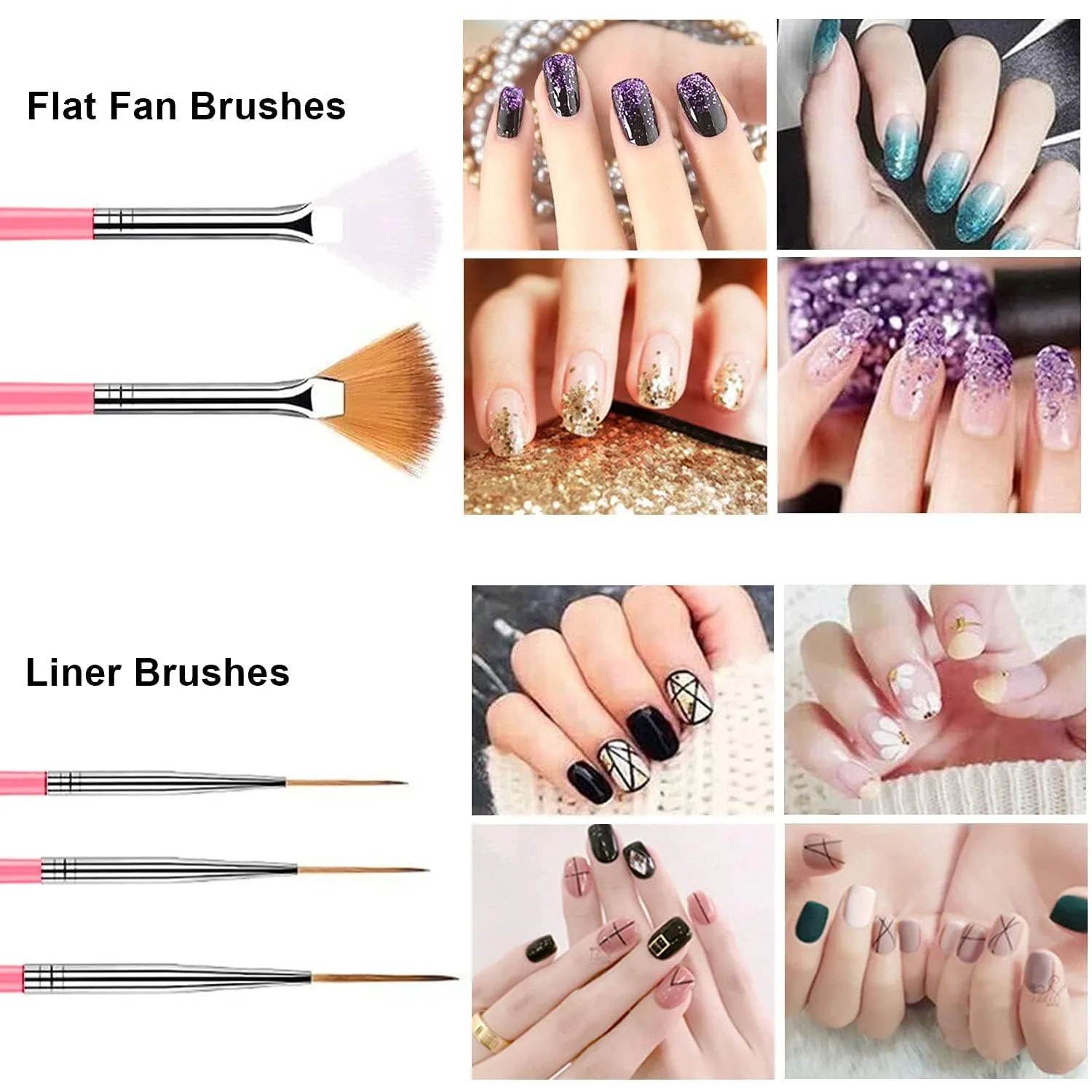 best nail art tools - 20 pcs Nail Art Brushes, Nail Art Desi 3 20 pcs Nail Art Brushe - view 3