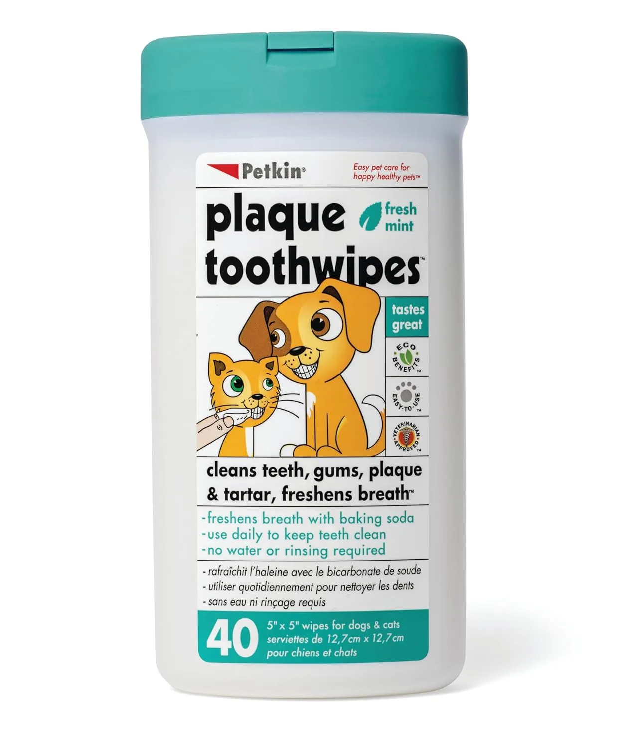 In-Depth Review: best pet toothbrush - Petkin Plaque Fresh Mint Toothwipes 40 Count Dog & Cat Dental Cleaning Wipes | Fresh Mint Dental Wipes 2 best pet toothbrush