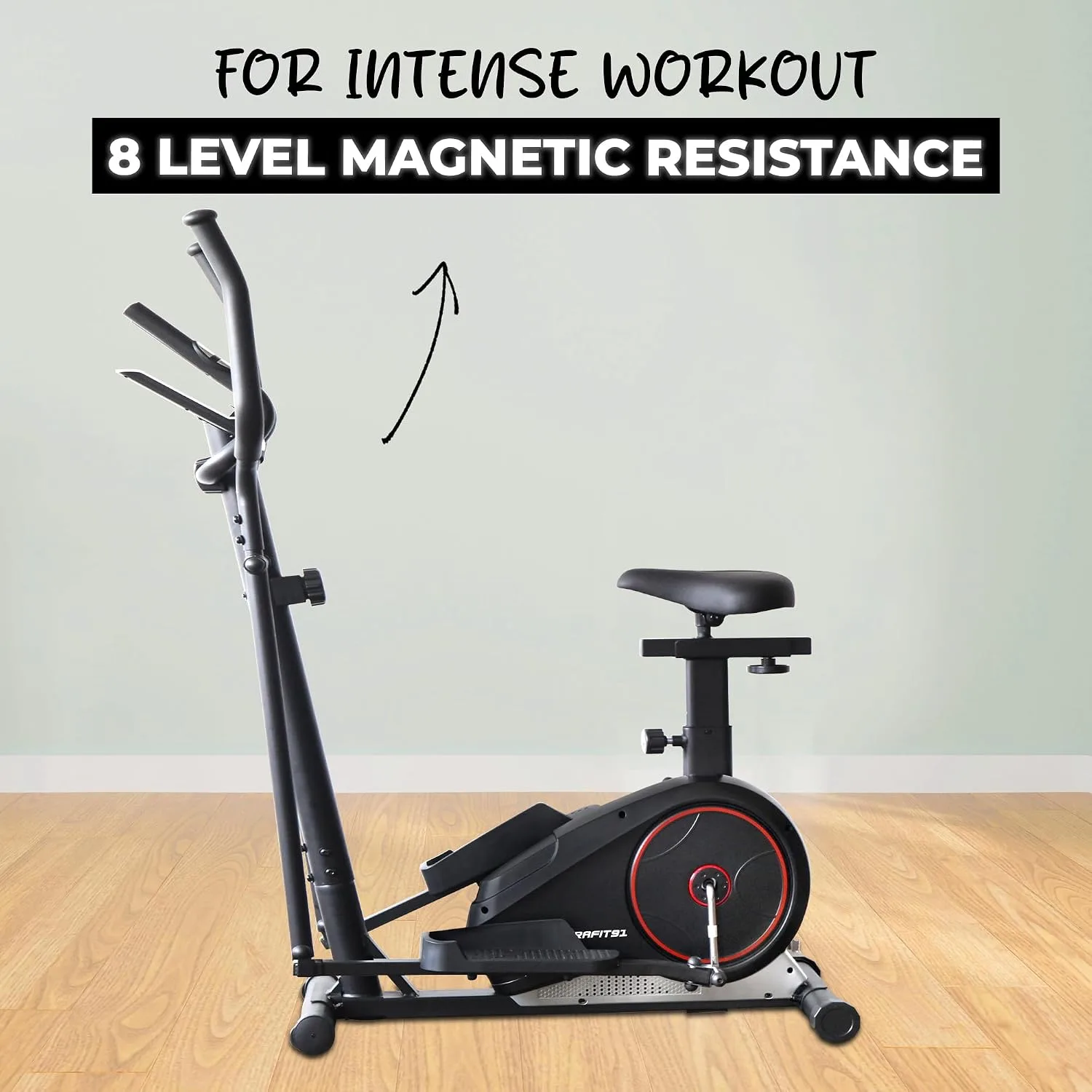 In-Depth Review: best elliptical machine home - Durafit91™ Powerstride Elliptical Cross Trainer |7 Kg Flywheel | Max User Weight 130 Kg | 8 Levels M 5 best elliptical machine home view 3