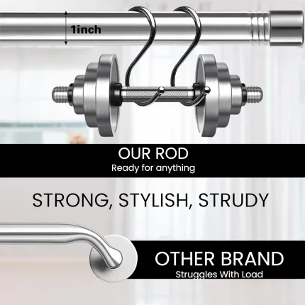 Stainless Steel Curtain Rod | - view 2