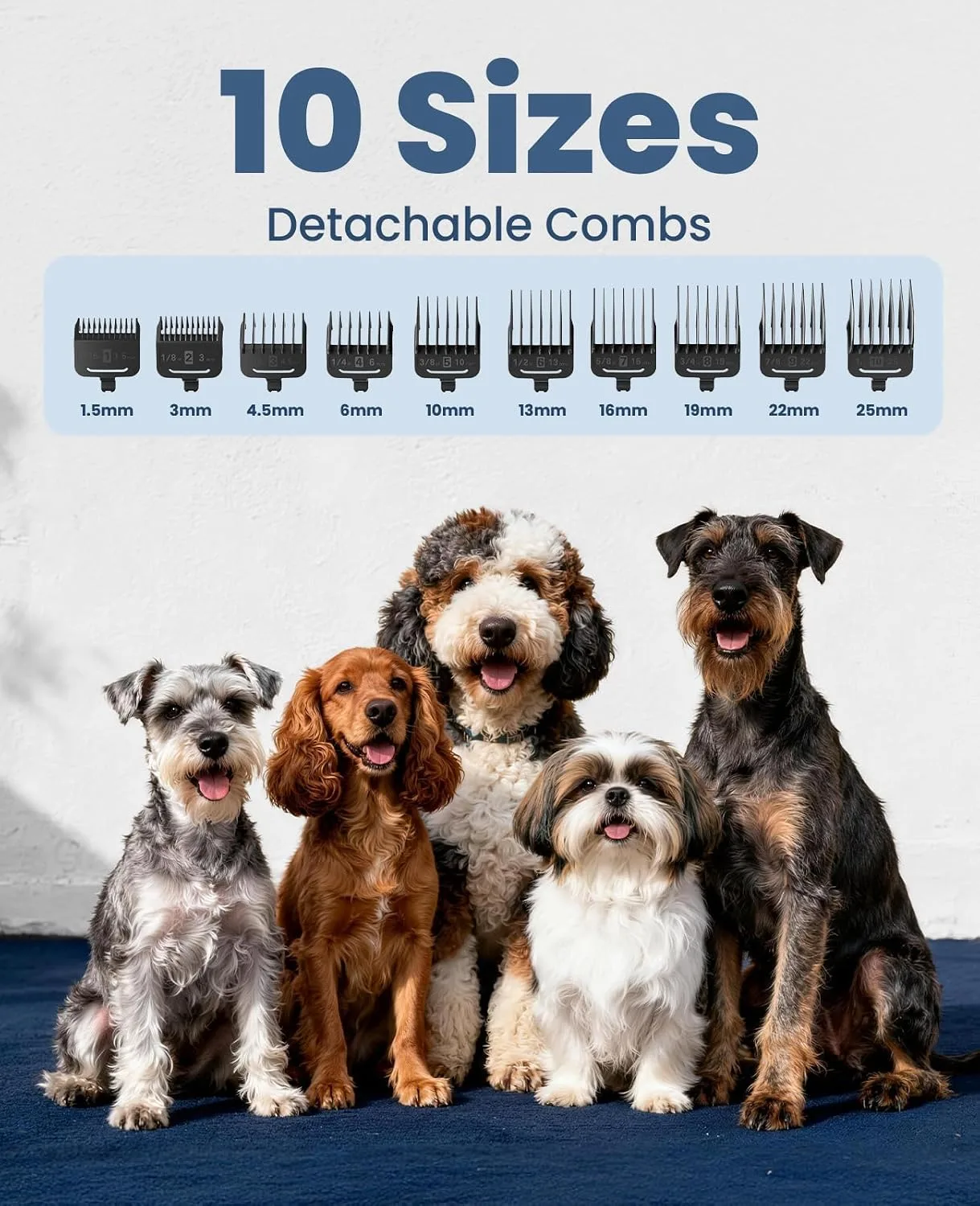 In-Depth Review: best pet clippers - oneisall Dog Clippers for Grooming for Thick Heavy Coats/ Dog Grooming Clippers/ Cordless Waterproof Pet Clippers 4 oneisall Dog Clippers for Gr - view 3