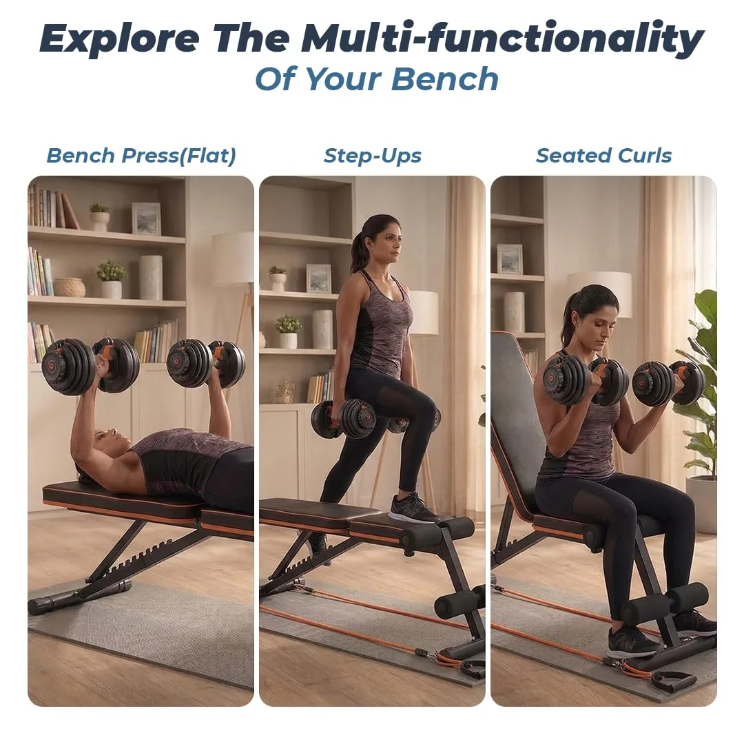 In-Depth Review: best gym bench foldable - Flexnest Commercial Grade Adjustable And Foldable Gym Bench Incline,Decline & Flat 250 Kg Capacity Fit 10 best gym bench foldable view 8