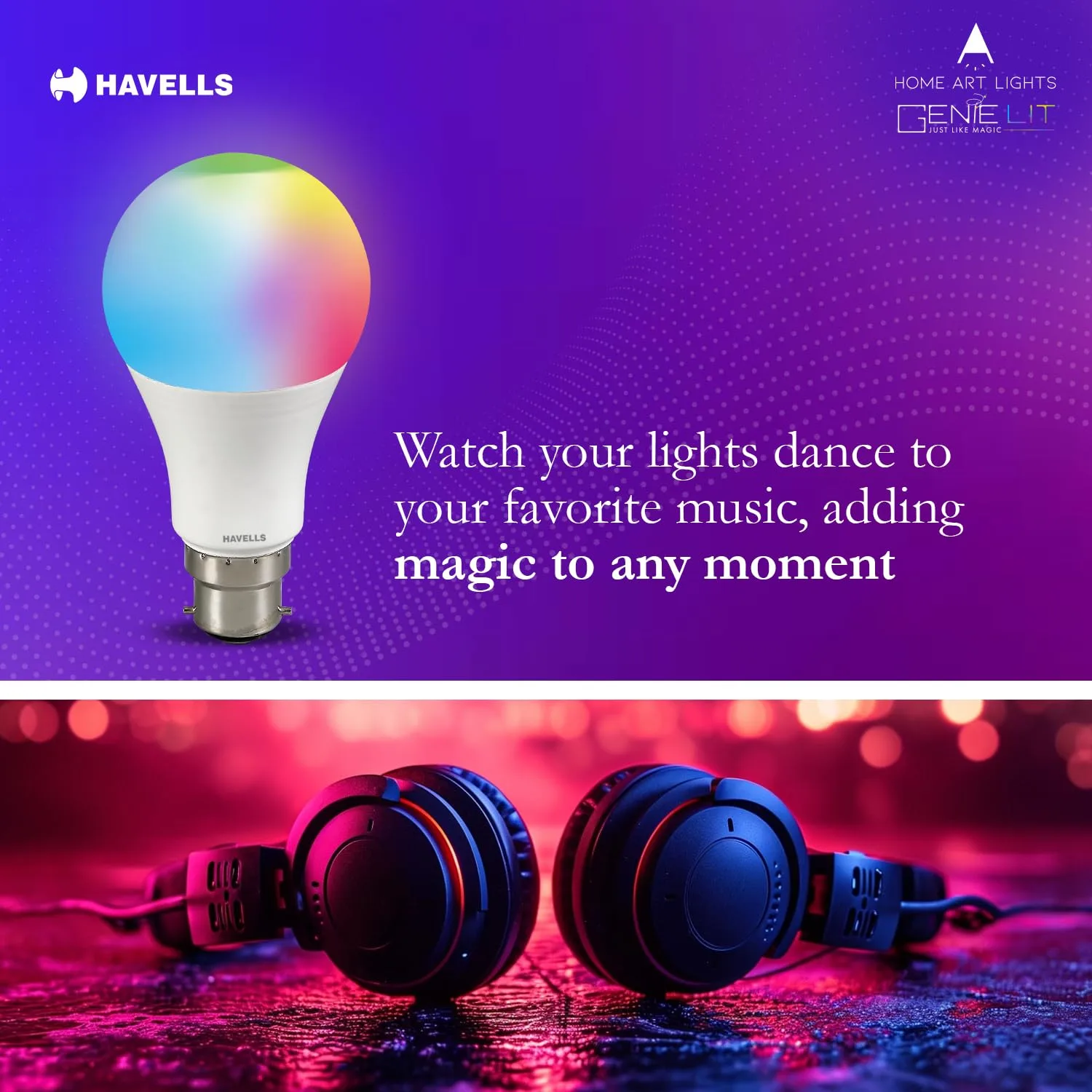 In-Depth Review: best smart bulb alexa - Havells Glamax 9W B22 WiFi LED Smart Bulb with Music Sync Function, Compatible with Amazon Alexa and Google A 6 Havells Glamax 9W B22 WiFi - view 5
