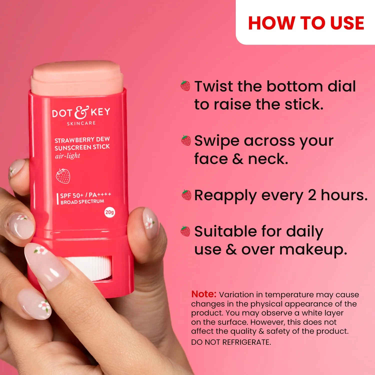 best sunscreen stick - Dot & Key Strawberry Dew SPF 50 7 Dot & Key Strawber - view 7