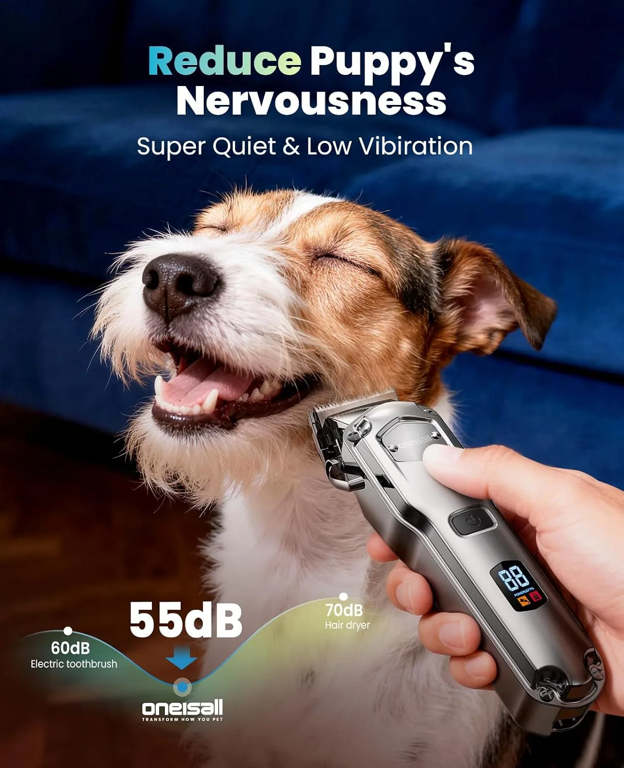 In-Depth Review: best pet clippers - oneisall Dog Clippers for Grooming for Thick Heavy Coats/ Dog Grooming Clippers/ Cordless Waterproof Pet Clippers 6 oneisall Dog Clippers for Gr - view 5