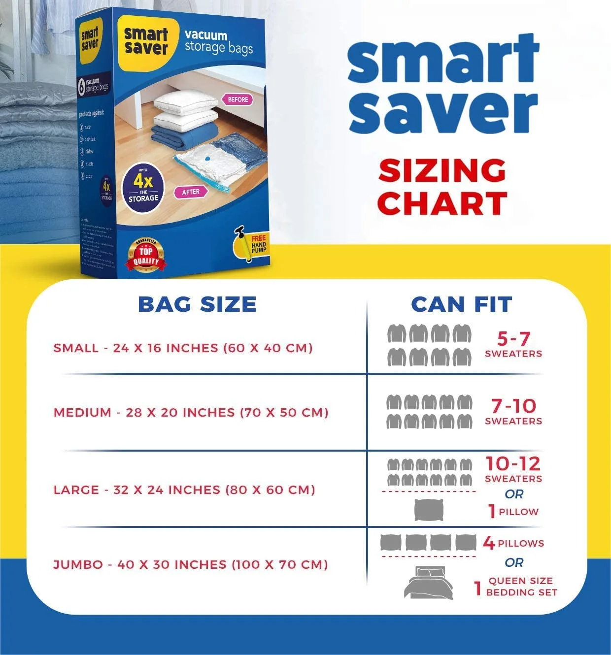 best vacuum storage bags - 5 Large Smart Saver Vacuum bags f 2 5 Large Smart Saver V - view 2