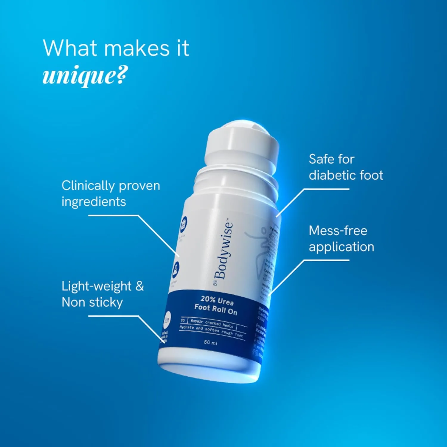 In-Depth Review: best foot cream cracked heels - Be Bodywise 20% Urea Foot Cream Roll On 50ml | For Dry & Cracked Heels | With 2% Lactic Acid, Olive O 8 Be Bodywise 20% Urea F - view 7
