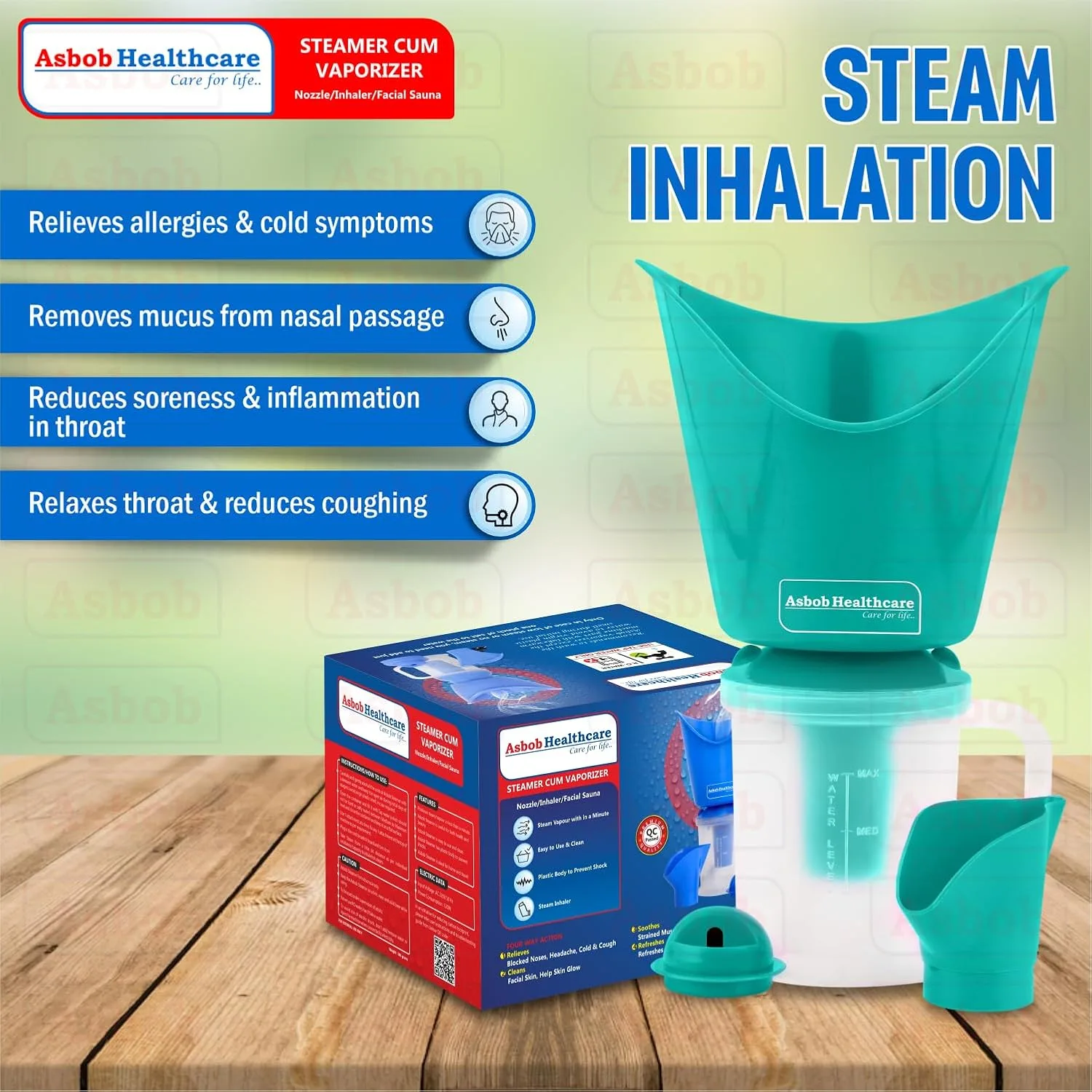 In-Depth Review: best steam inhaler machine - Asbob 3 in 1 steamer for cold and cough, vaporizer steamer for cough,cold and facial, steam inhaler  8 Asbob 3 in 1 steamer for - view 7
