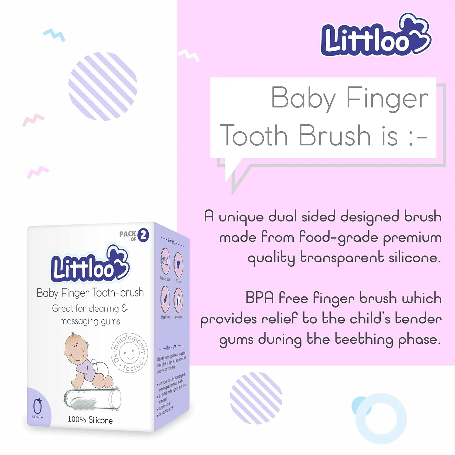 In-Depth Review: best baby toothbrush finger - best baby toothbrush finger – Littloo Baby Finger Toothbrush 3 Littloo Baby Finger Toothbr - view 2