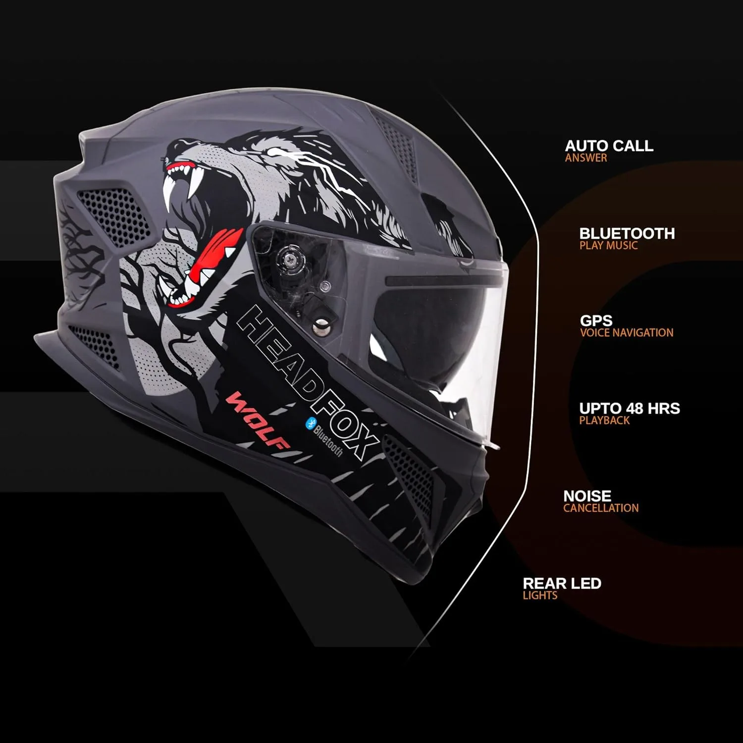 HEADFOX N2F Wolf Full Face - view 8