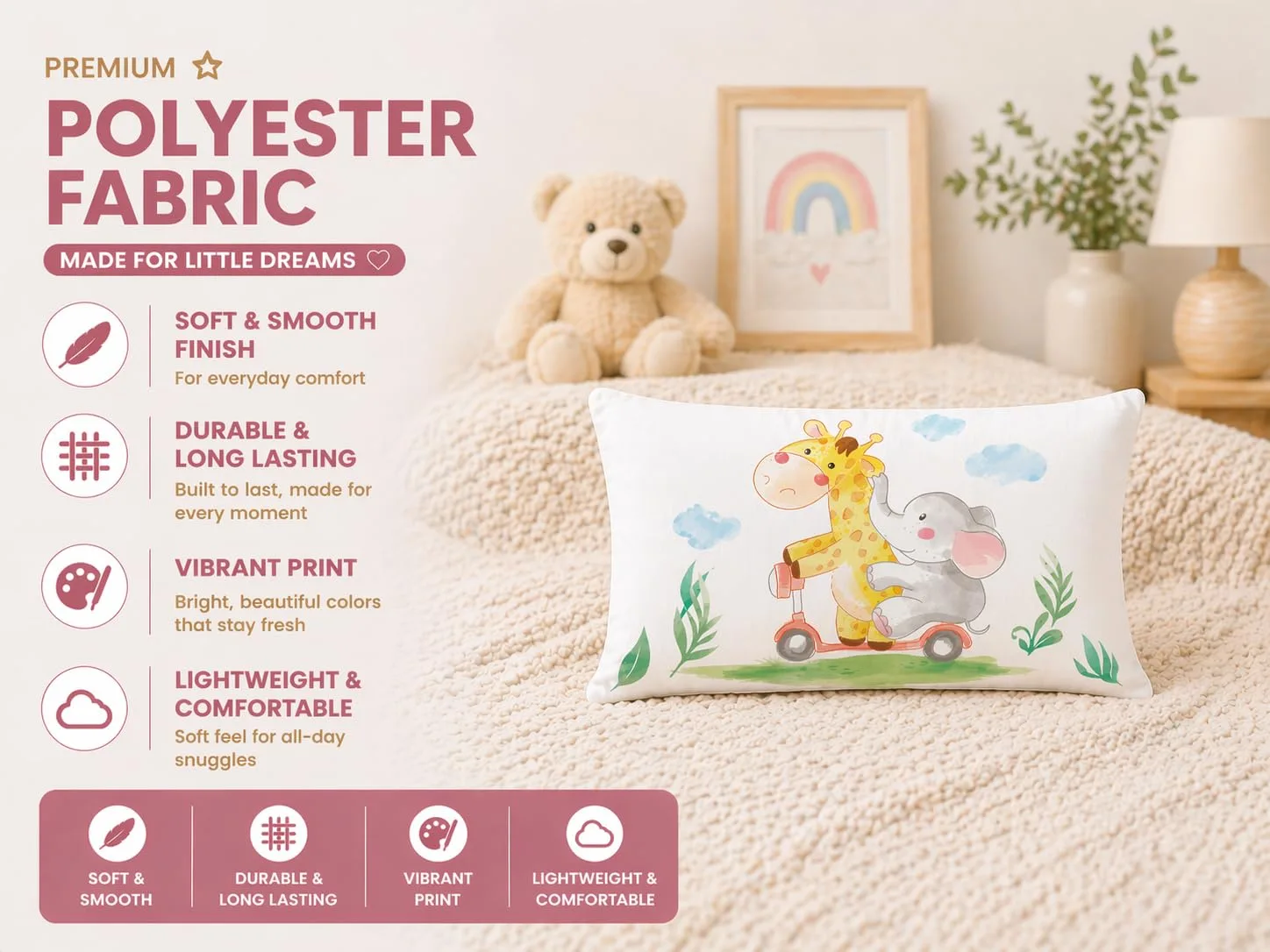 best small animal bedding - Kids Pillow Pack of 2, 12x18 Inc 5 Kids Pillow Pack of 2, 1 - view 5